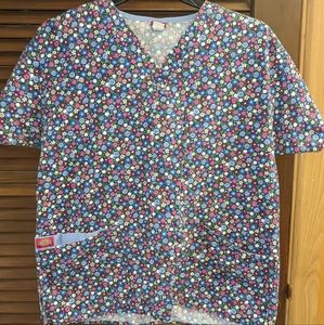 Dickies floral scrub top